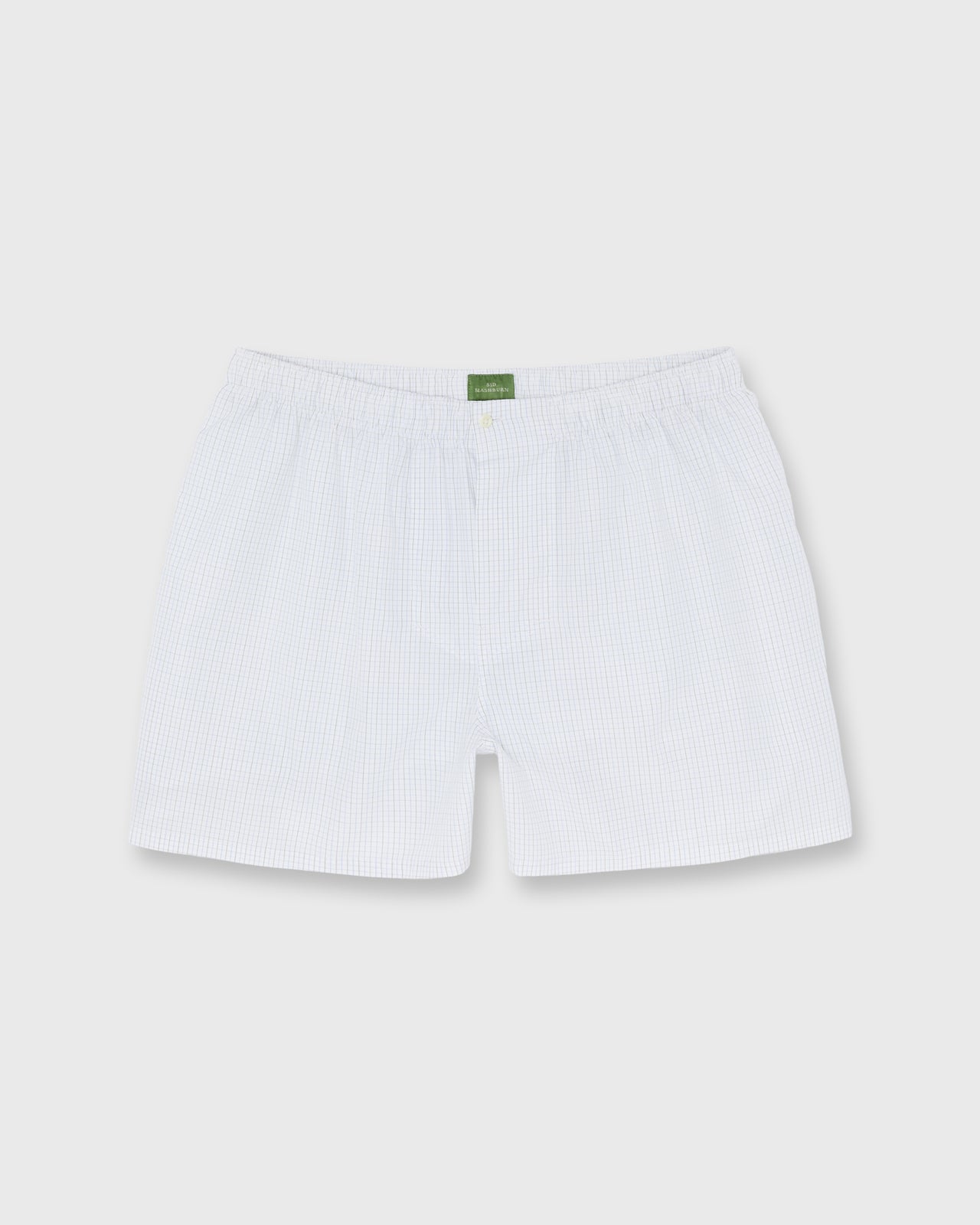Button-Front Boxer Short in Peri/Green Green Graph Check
