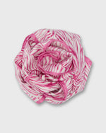 Load image into Gallery viewer, Medium Hand-Rolled Silk Scarf in Pink Stripe &amp; Bow Liberty Fabric Silk Twill
