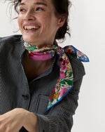 Load image into Gallery viewer, Medium Hand-Rolled Silk Scarf in Sixty Liberty Fabric
