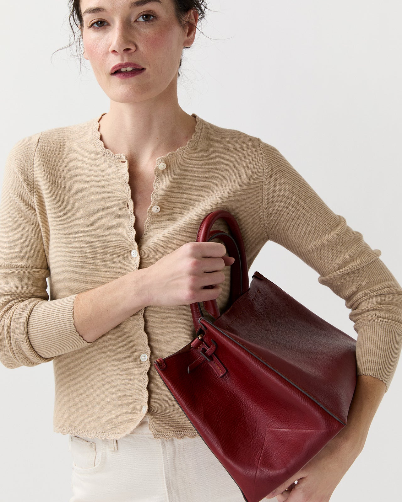 Olivia Handbag in Red Leather