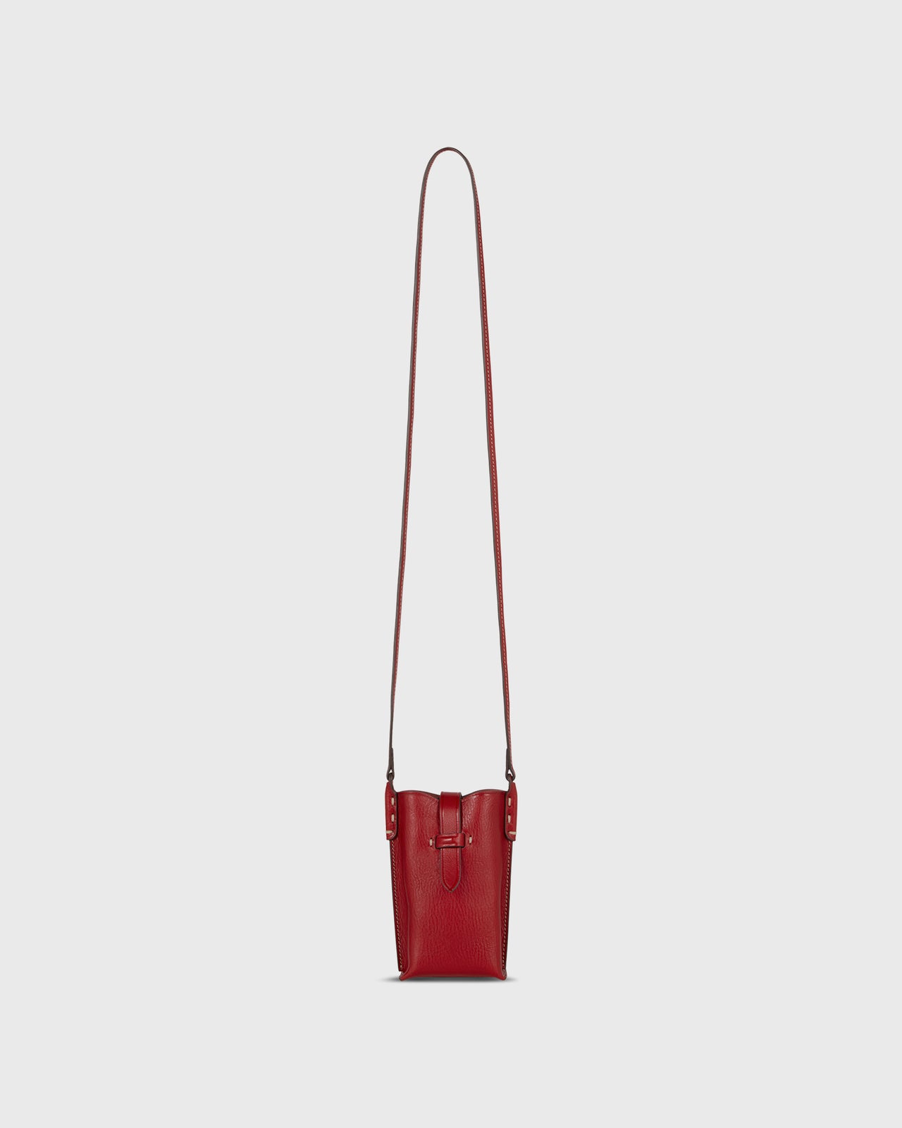 Minnie Cell Phone Bag in Red Leather