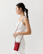 Load image into Gallery viewer, Minnie Cell Phone Bag in Red Leather
