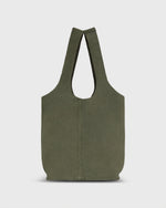 Load image into Gallery viewer, Paola Bucket Bag in Olive Suede
