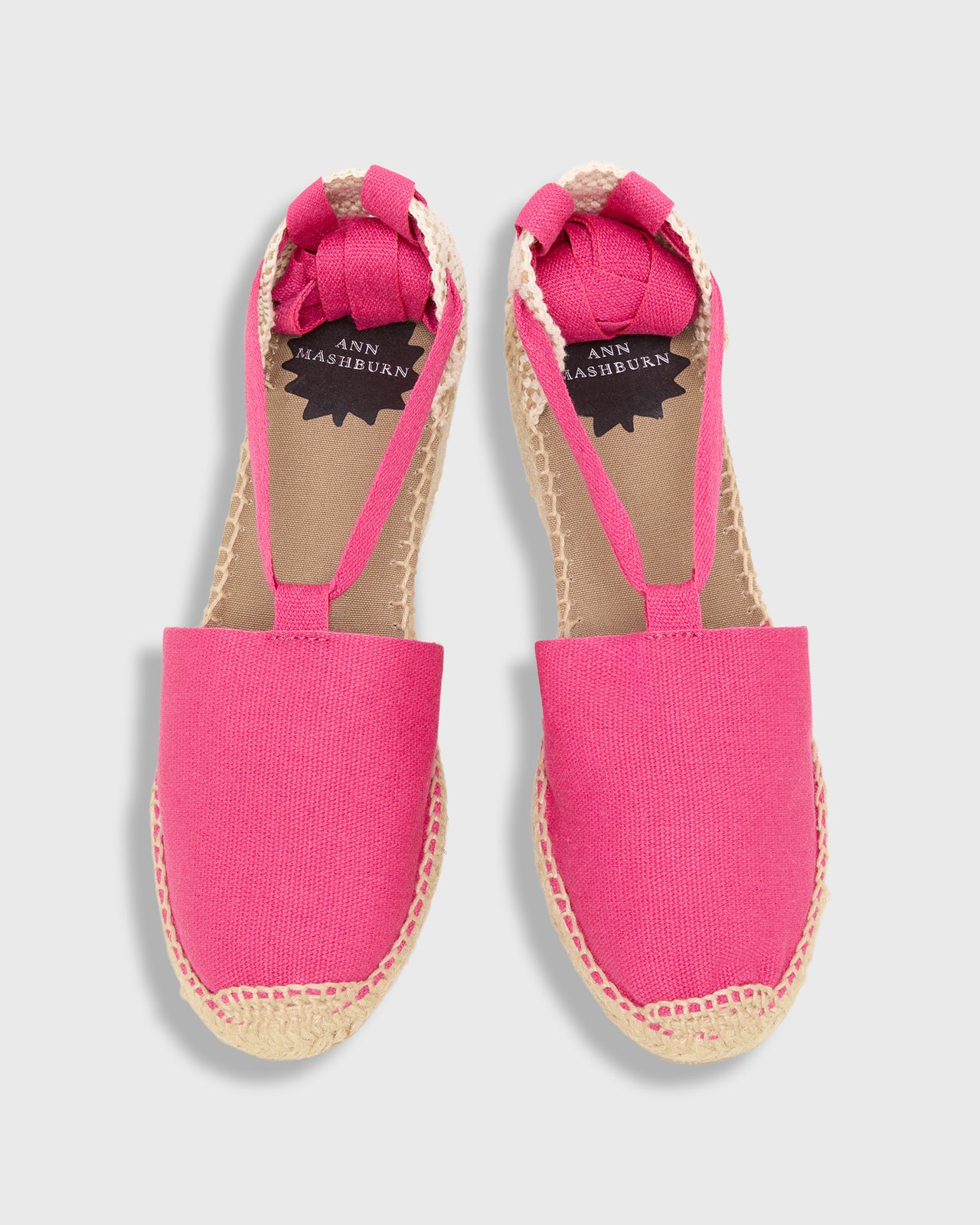Pia High Espadrille in Pink Canvas