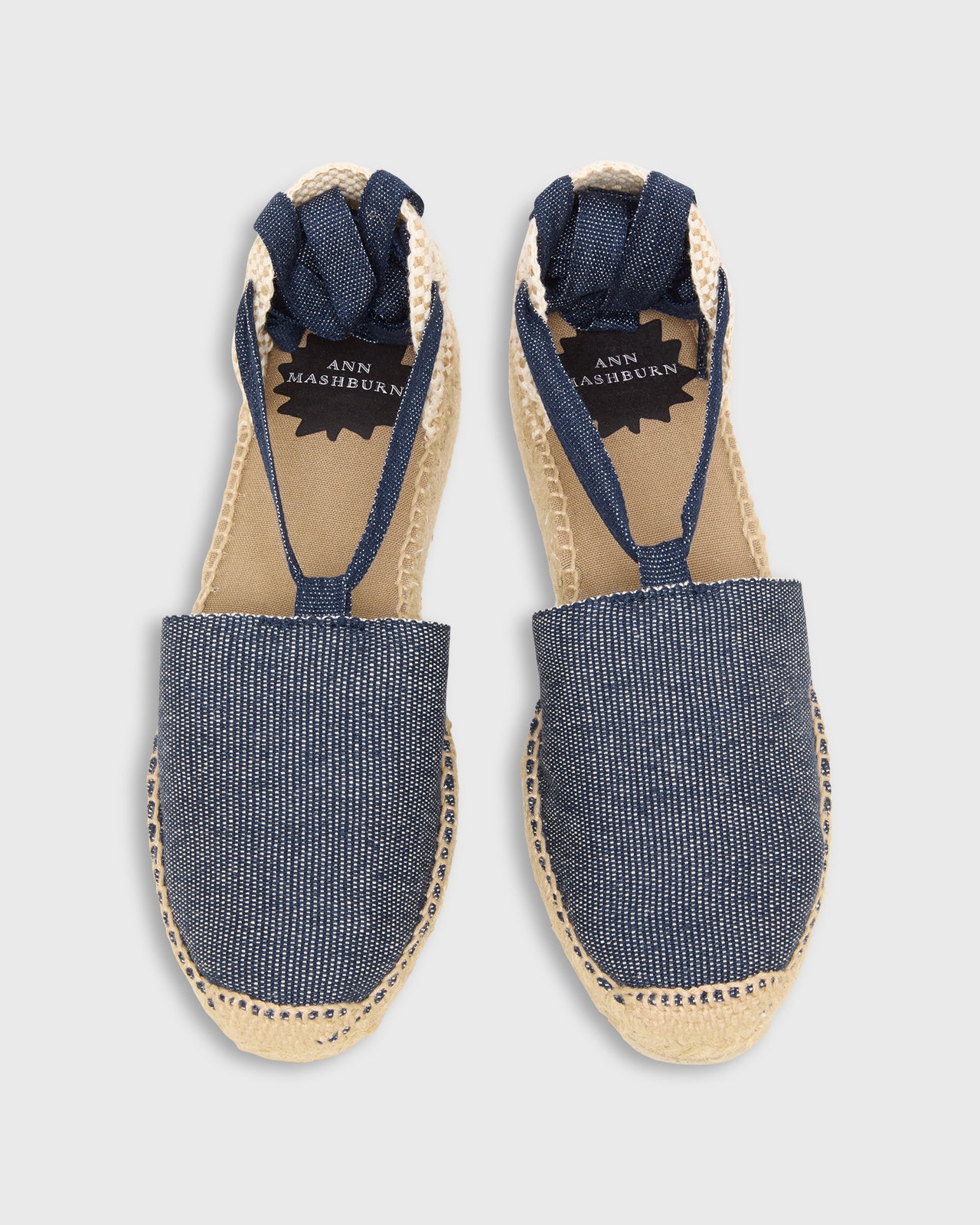 Pia Low Espadrille in Denim Canvas