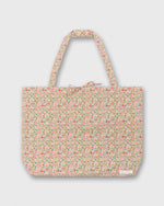 Load image into Gallery viewer, Reusable Tote Bag in Pink/Green Astrid Niva Liberty Fabric
