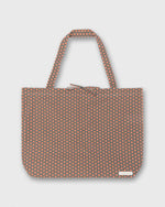 Load image into Gallery viewer, Reusable Tote Bag in Red/Sage Sunny Liberty Fabric
