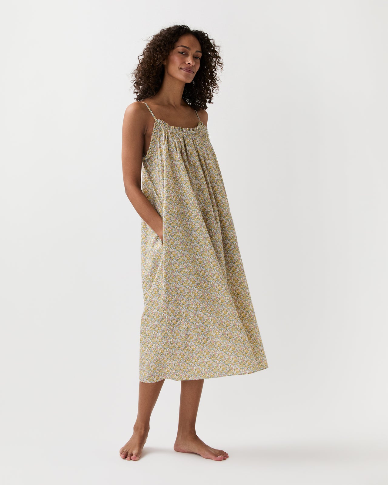 Lena Slip in Yellow/Multi Betsy Ann Liberty Fabric