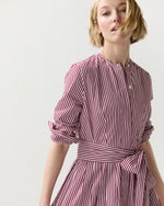 Load image into Gallery viewer, Felicity Shirtwaist Dress in Red/White Bengal Stripe Poplin
