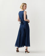 Load image into Gallery viewer, Rose Dress in Marine Featherweight Faille
