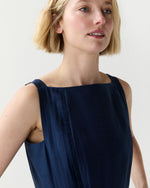 Load image into Gallery viewer, Rose Dress in Marine Featherweight Faille

