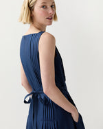 Load image into Gallery viewer, Rose Dress in Marine Featherweight Faille

