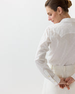 Load image into Gallery viewer, Western Shirt in White Eyelet
