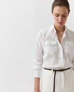 Load image into Gallery viewer, Western Shirt in White Eyelet
