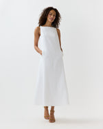 Load image into Gallery viewer, Lise Maxi Dress in White Linen
