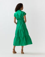 Load image into Gallery viewer, Sophia Dress in Kelly Green Silk Shantung
