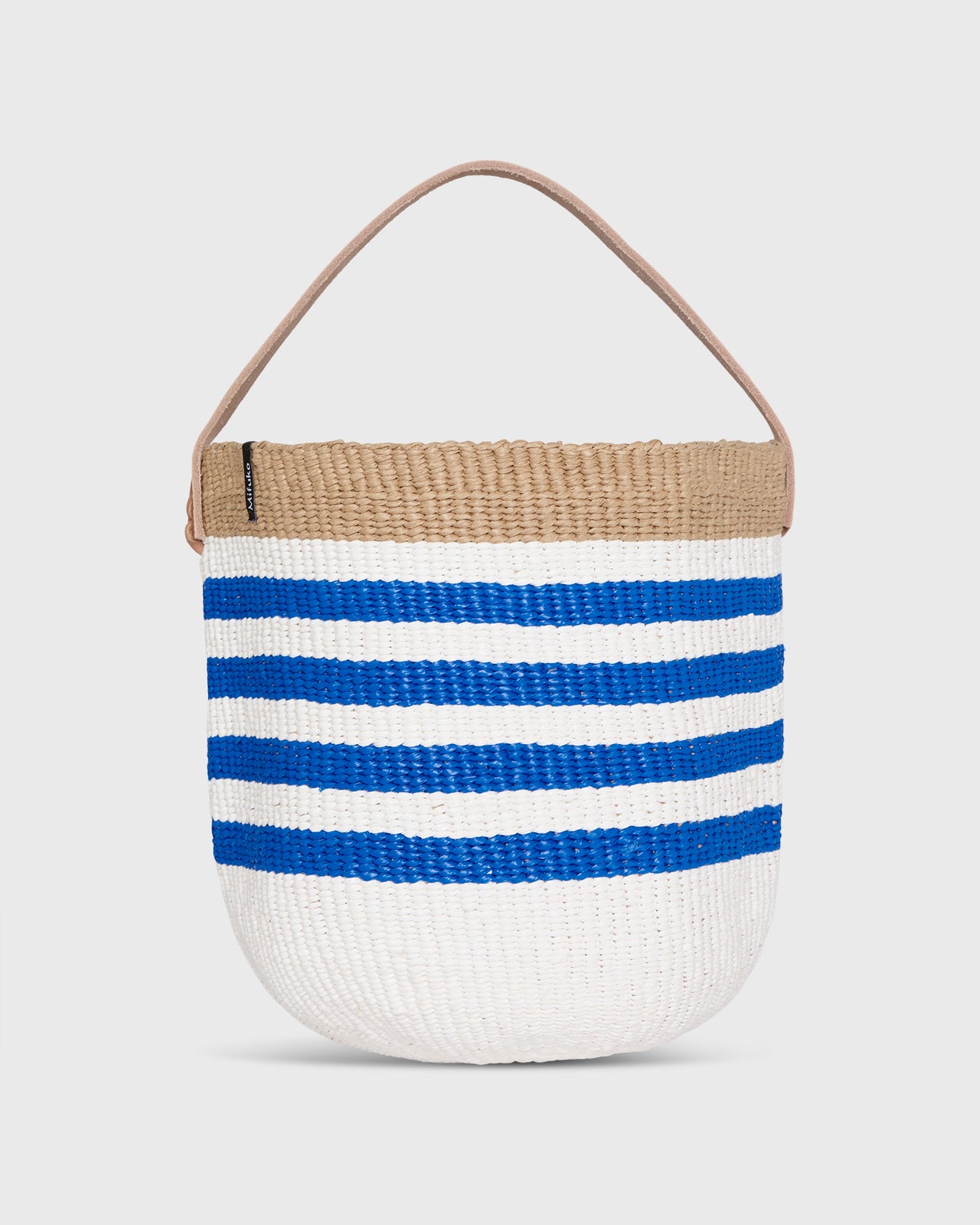 Small Kiondo Basket in Thin Blue Stripes