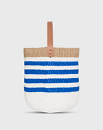 Load image into Gallery viewer, Small Kiondo Basket in Thin Blue Stripes
