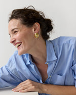 Load image into Gallery viewer, Nautilus Stud Earrings in Gold
