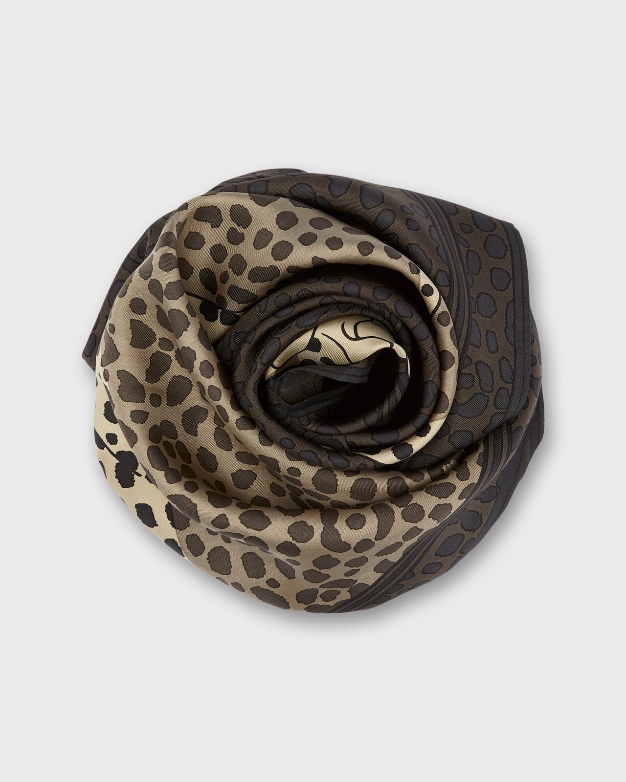 Felis Square Scarf in Grey Silk