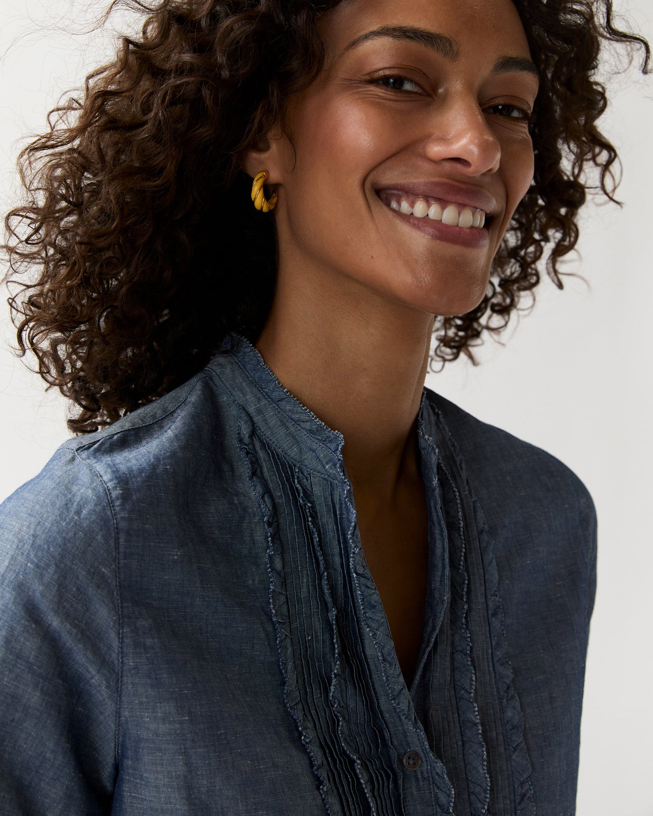 Diana Earring in Yellow Twisted Bakelite