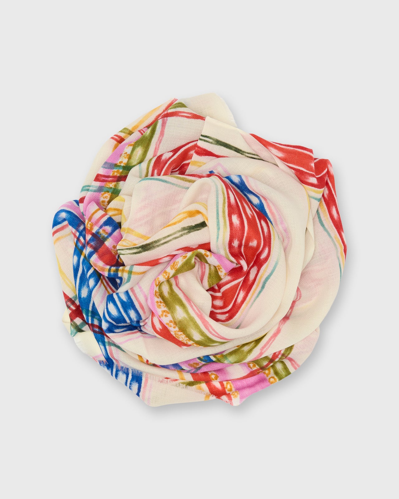 Tutti Frutti Tartan Scarf in Ivory Combo