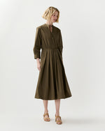 Load image into Gallery viewer, Midi Shirtdress in Military
