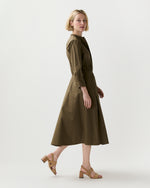 Load image into Gallery viewer, Midi Shirtdress in Military
