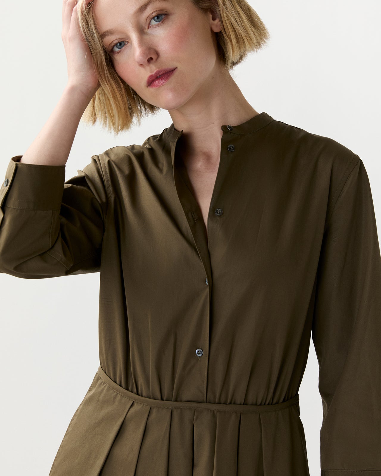 Midi Shirtdress in Military