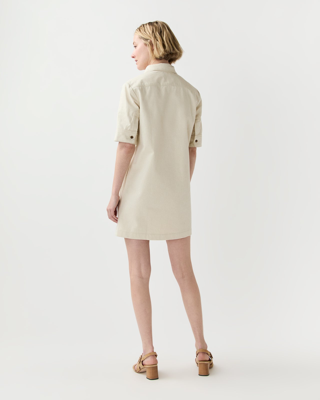 Poly Dress in Ecru
