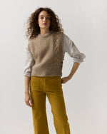 Load image into Gallery viewer, Beth Sweater in Camel Donegal Cashmere
