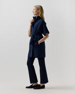 Load image into Gallery viewer, Julia Cardigan in Heather Navy Extra Fine Merino Wool
