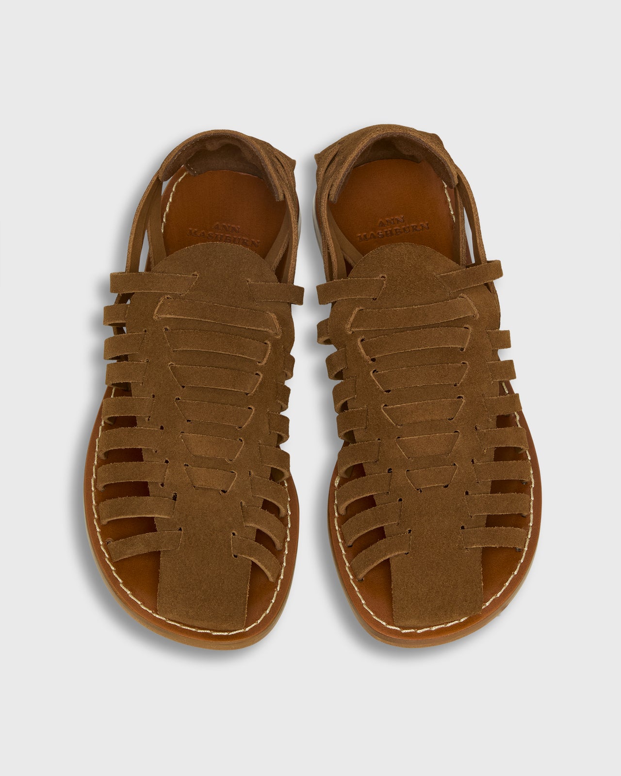 Huarache Sandal in Tan Suede