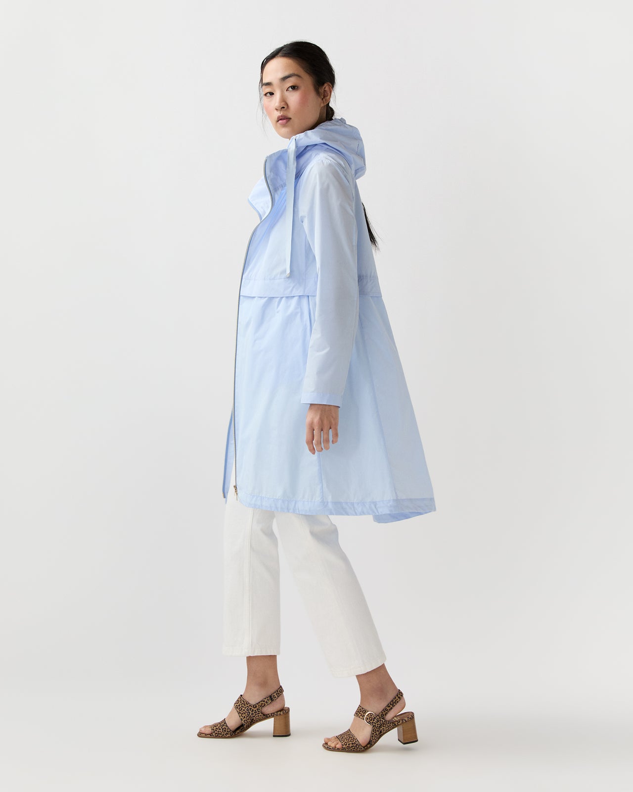 Techno Taffeta Jacket in Light Blue