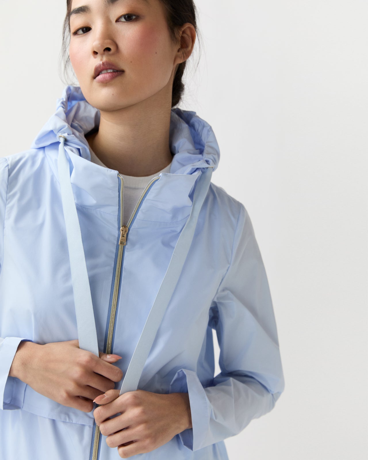Techno Taffeta Jacket in Light Blue