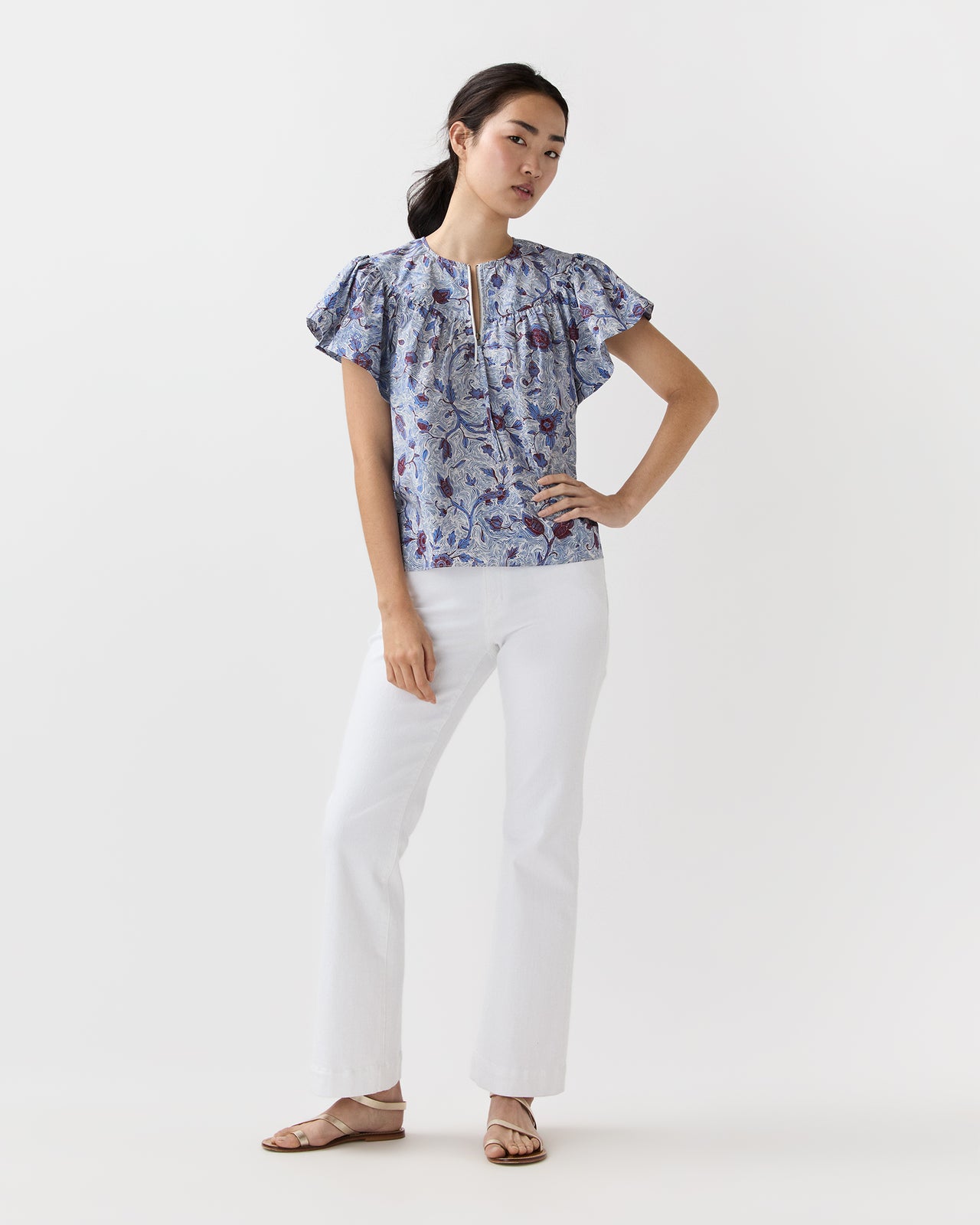 Perline Blouse in Gardenia