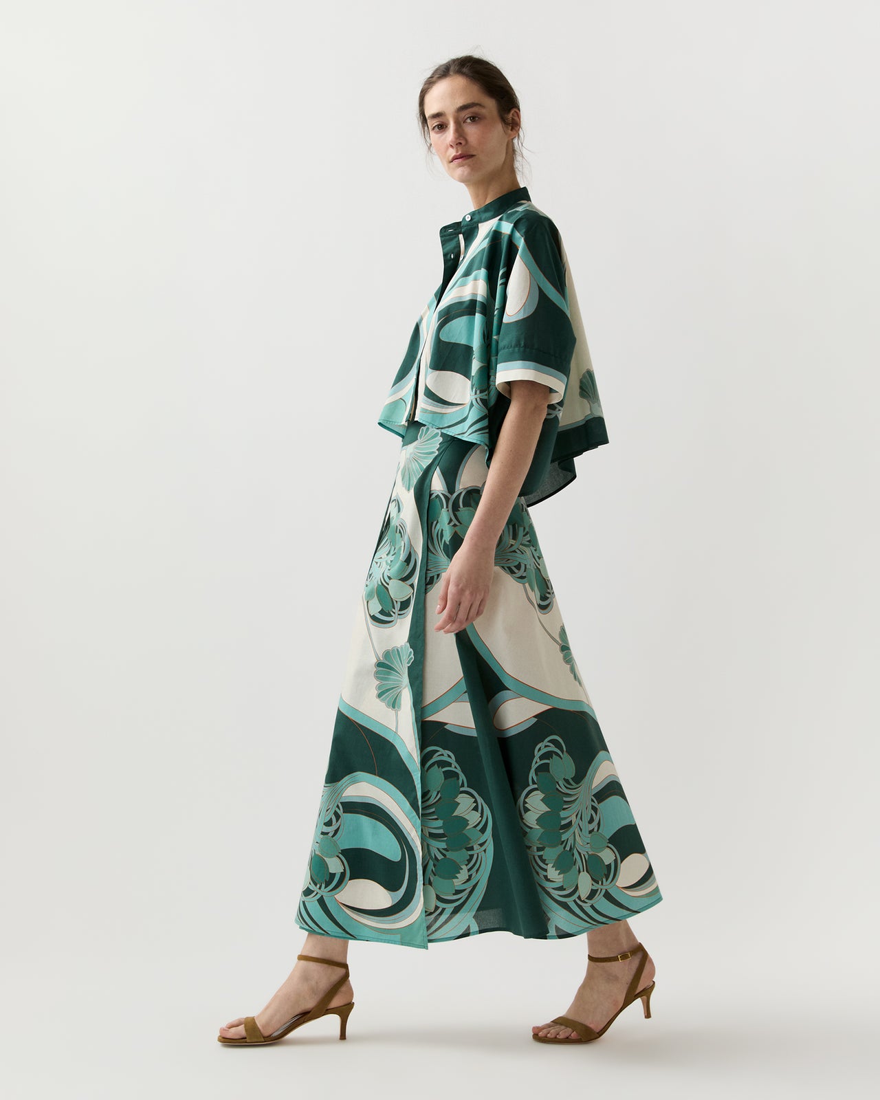 Sarong Skirt in Blooming Tulip Placée