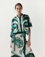 Load image into Gallery viewer, Mini Foulard Shirt in Blooming Tulip Placée
