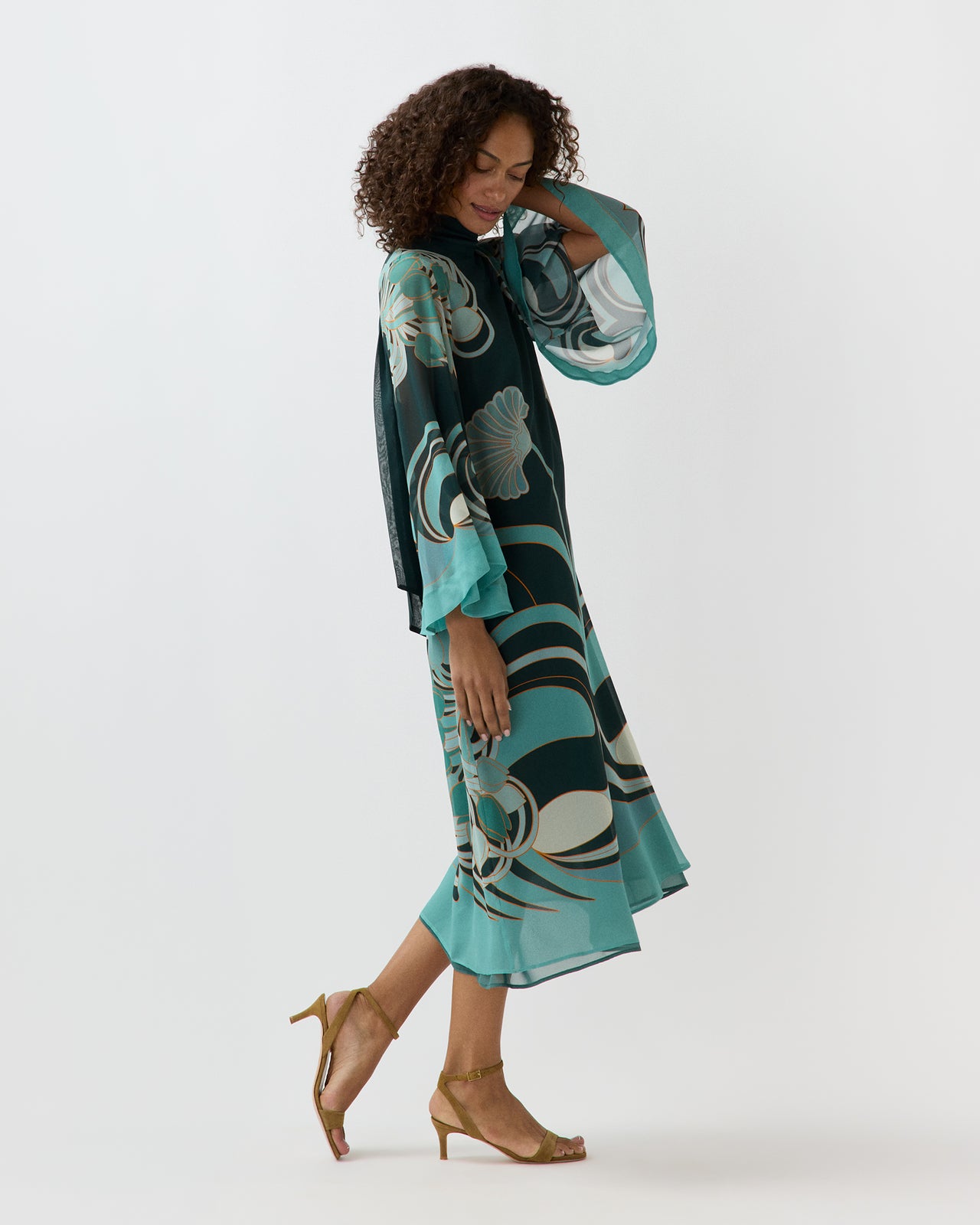 Magnifico Midi Dress in Blooming Tulip Placée