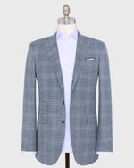 Load image into Gallery viewer, Virgil No. 4 Jacket in Blue/Sky/Mocha Plaid Hopsack
