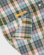 Load image into Gallery viewer, Handmade Button-Down Sport Shirt in Pink/Olive/Navy Madras
