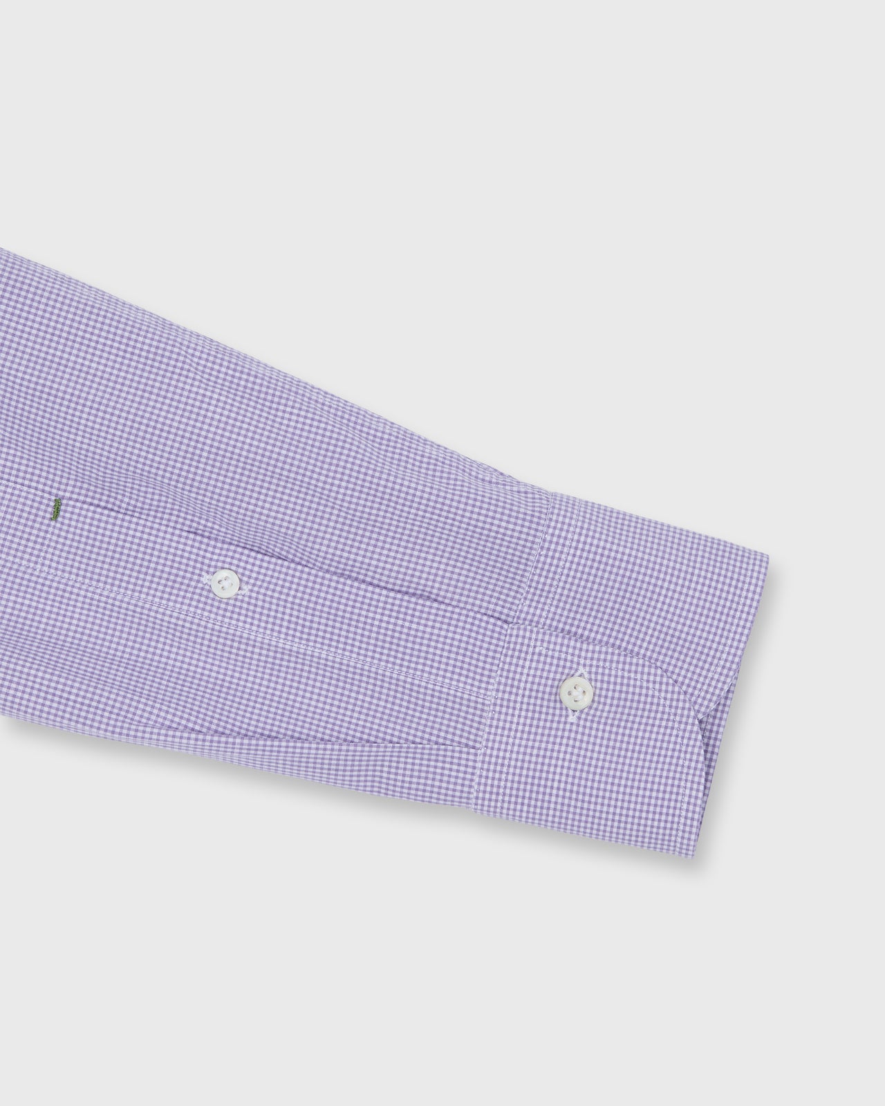 Otto Handmade Sport Shirt in Lavender Micro Gingham Chambray