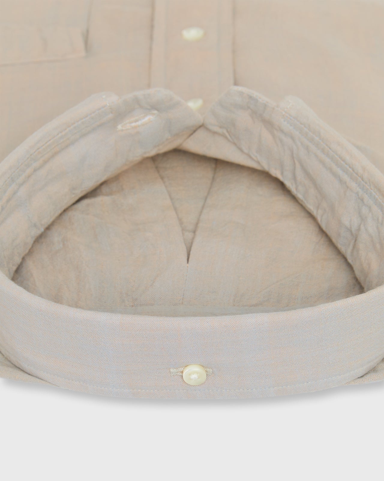 Handmade Button-Down Sport Shirt in Stone Solid Madras