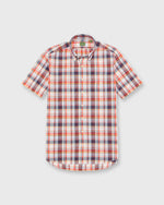 Load image into Gallery viewer, Short-Sleeved Button-Down Sport Shirt in Sky/Red/Navy Lightweight Oxford
