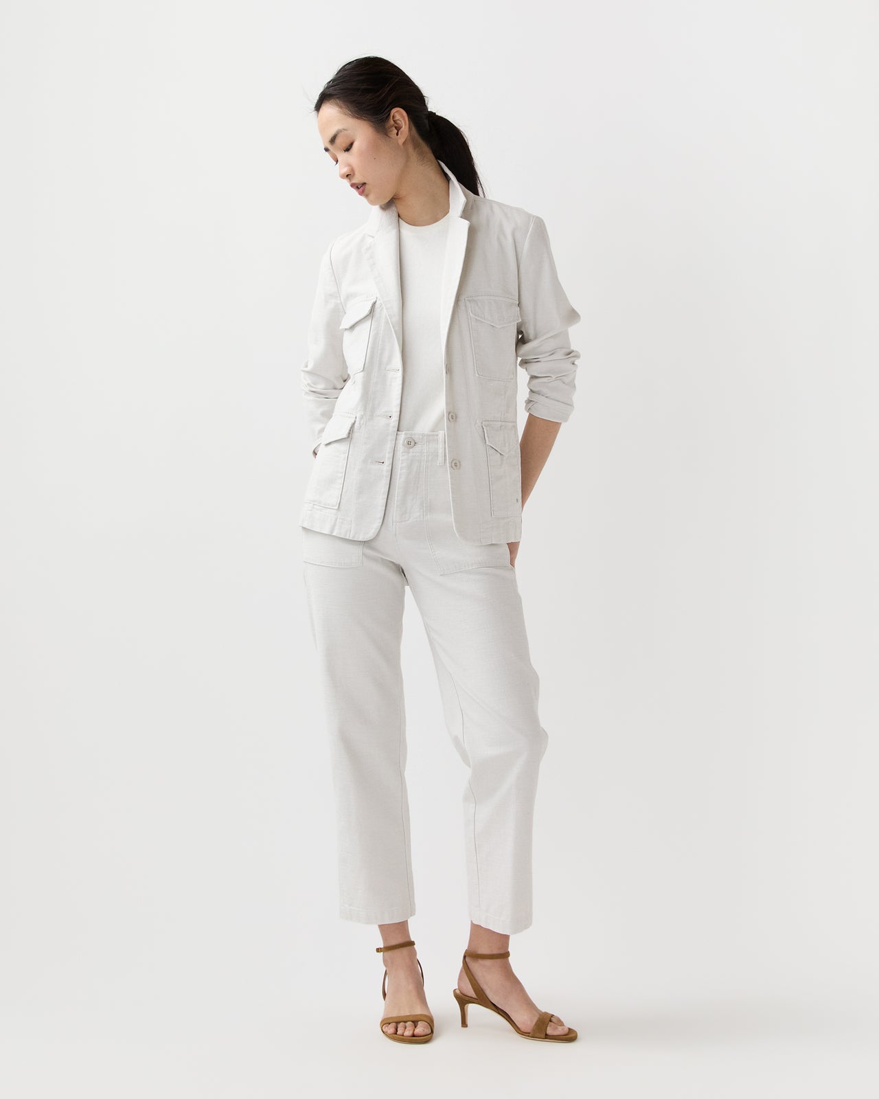 Military Jacket in Canvas