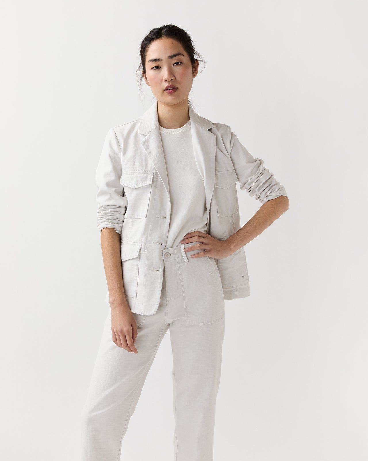 Military Jacket in Canvas