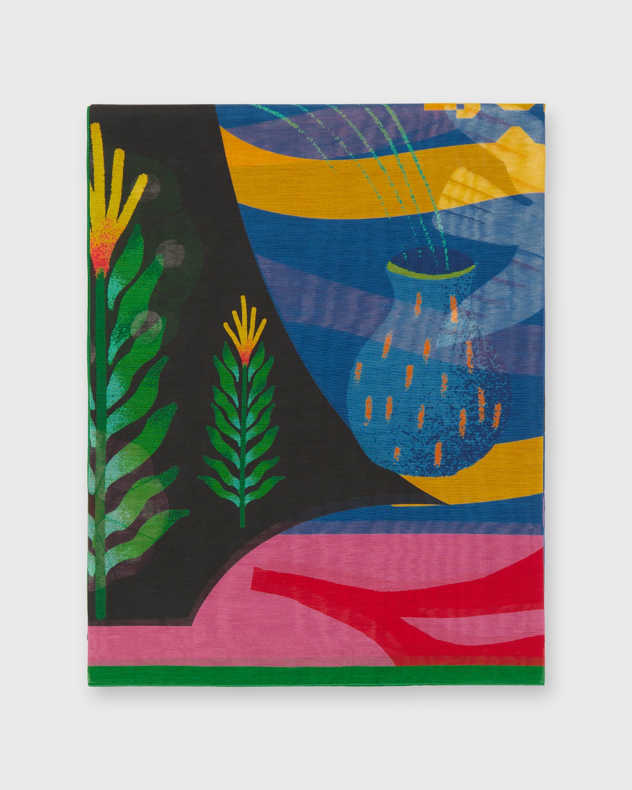 Cotton Silk Scarf in Dreaming Tree