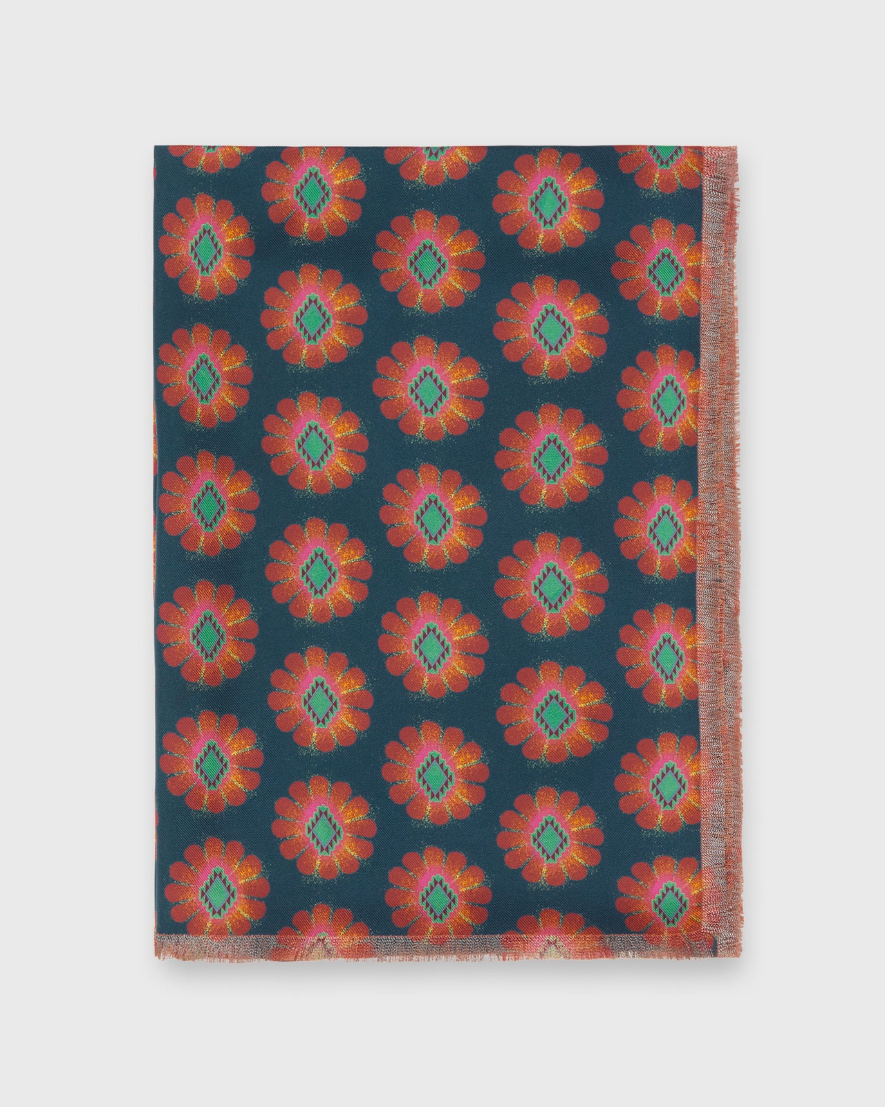Reversible Silk Scarf in Dancing Deer