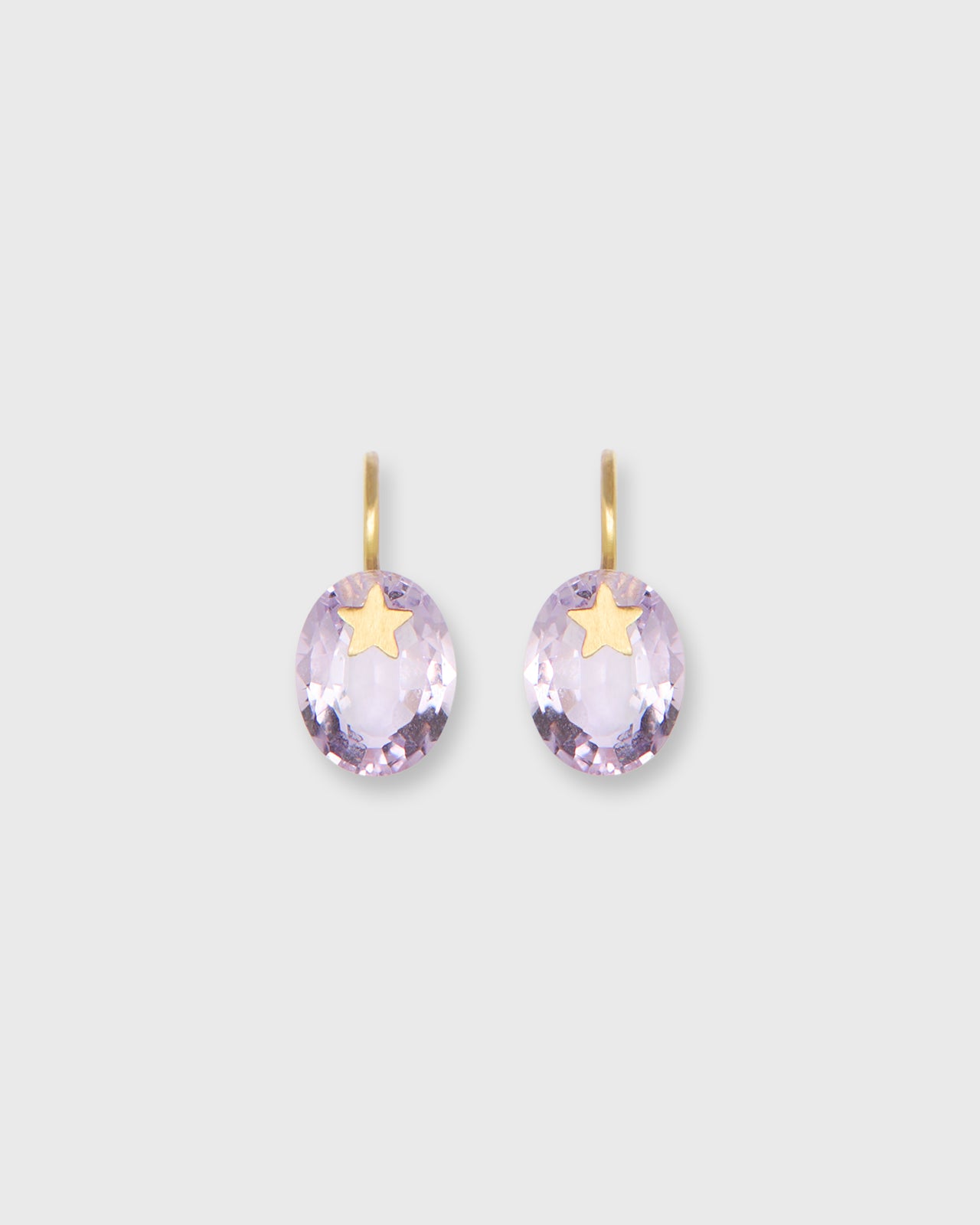 Precious Star Gem Earrings in Amethyst