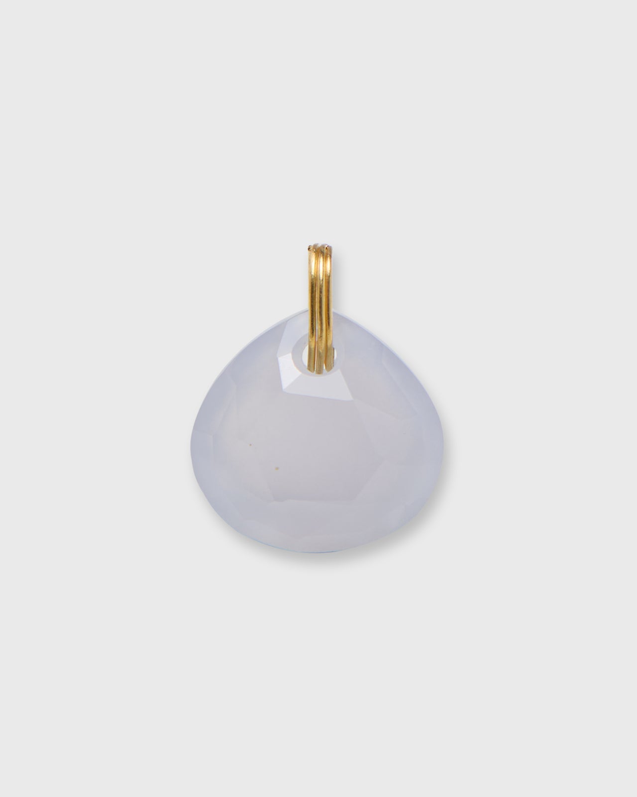 Briolette Pendant in Blue Chalcedony
